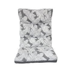Reversible Floral High Back Cushion-Gray