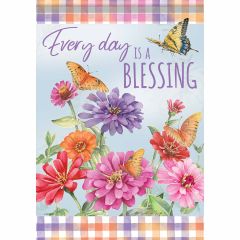 Zinnias and Butterflies  Durasoft Large Flag