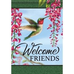 Hummingbird Floral Durasoft Large Flag