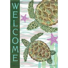 Sea Turtle Welcome Durasoft Large Flag