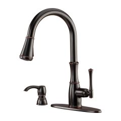 Wheaton Pull-Down Kitchen Faucet-Tuscan Bronze