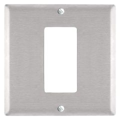 Chrome Razor Steel Decora GFCI Receptacle Wall Plate