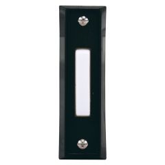 Wired Unlighted Push Button Doorbell-Black