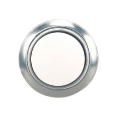 Wired Lighted Push Button-Silver With Pearl Center
