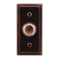 Wired Lighted Push Button Doorbell-Oil Rubbed Bronze