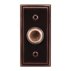 Wired Lighted Push Button Doorbell-Oil Rubbed Bronze