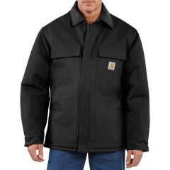 Loose Fit Duck Insulated Traditional Coat Black Medium