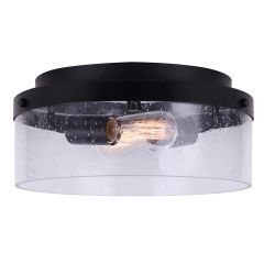 Minna 12" Black Flushmount