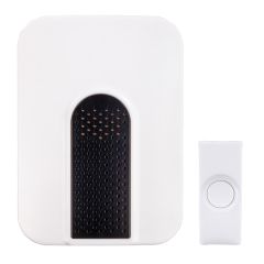 Wireless Plug-In Doorbell Kit-Black/White
