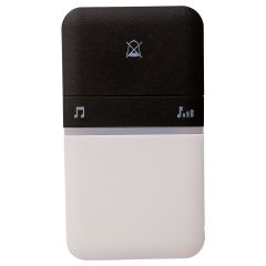 Wireless Battery Free Plug In Chime Kit-Black/White