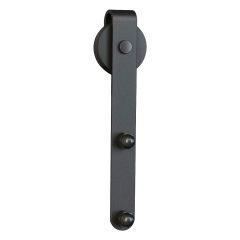 78-3/4" Allure Bent Strap Matte Black 2-Piece Track Hardware