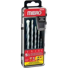 5 Piece Rotary Percussion Masonry Drill Bit Set, 1/8" - 3/8"