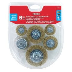 6 Piece Wire Brush And Cup Brush Set