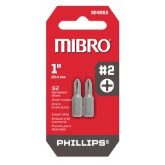 1" #2 Phillips S2 Steel Screwdriver Bit