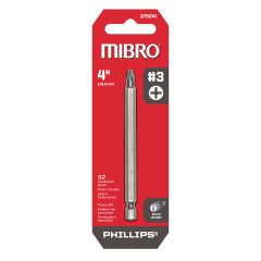 3" #3 Phillips S2 Steel Screwdriver Bit