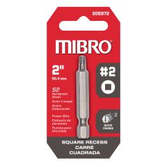 2" #2  Square Recess  Screwdriver Bit
