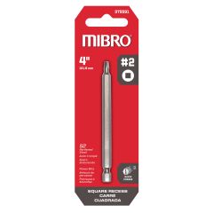 4" #2  Square Recess Screwdriver Bit