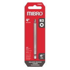 3" #3 Square Recess  Screwdriver Bit