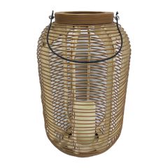 Wicker Lantern With LED Candle