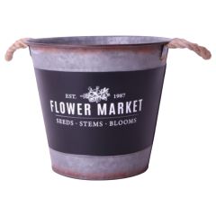 13" Flower Market Tin