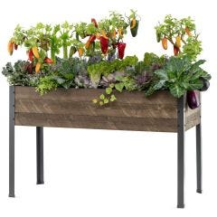 Elevated Spruce Planter 21" x 47" x 30" H-Brown