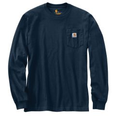 Loose Fit Long-Sleeve Pocket T-Shirt Navy M