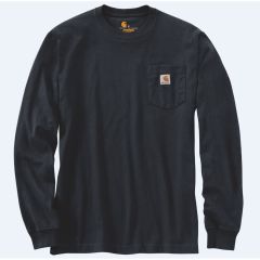 Loose Fit Long-Sleeve Pocket T-Shirt Navy M
