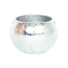 4" Shiny Silver Pot