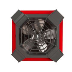 Spider Ceiling Fan Heater For Garage 4000W/240V-Red