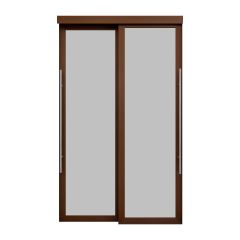 36" x 80" Lounge Cherry Clear Mirror Closet Door