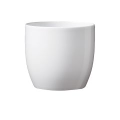 5" Basel Fashion Shiny Pot-White