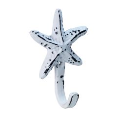 Starfish Iron Nautical Hook-White
