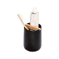 Eco Vanity Ceramic Toothbrush Holder-Matte Black