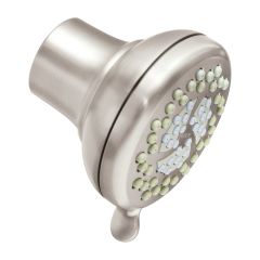 Nurture 4" 3 Function Eco Performance Showerhead-Brushed Nic