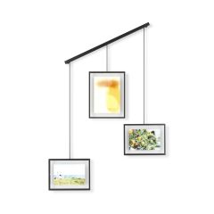 Exhibit Picture Frames, Set of 3-Black
