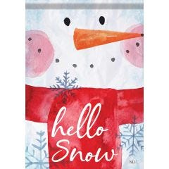 Snowman Face Garden Flag