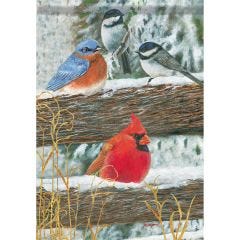 Snow Birds Garden Flag