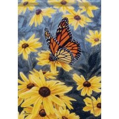 Butterfly Morning Garden Flag