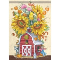 Barn Bouquet Garden Flag