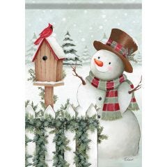Winter Snowman Garden Flag