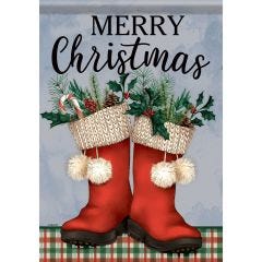 Santa Boot Garden Flag