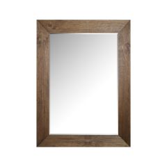 34” x 46” Pine Hand Stained Wood Bevel Mirror