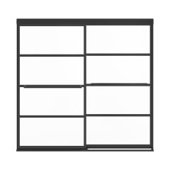 Incognito Shaker Sliding Tub Door 56-59 x 56-3/4"-Matte Blac