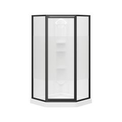 Summit 38" Neo-Angle Shower Kit-Matte Black