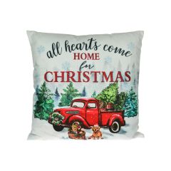 16" LED Red Hearts Come Home Pillow