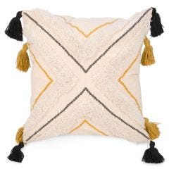Two Toned Cushion With Tassel