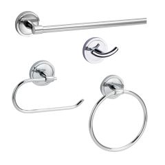 Yates 4 Piece Bath Set-Polished Chrome