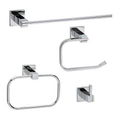 Robson 4 Piece Bath Set-Polished Chrome