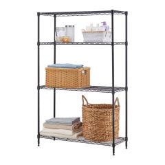 4 Tier Black Wire Shelving