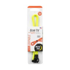 12" Neon Yellow Gear Tie Loopable Twist Tie-2/Pack